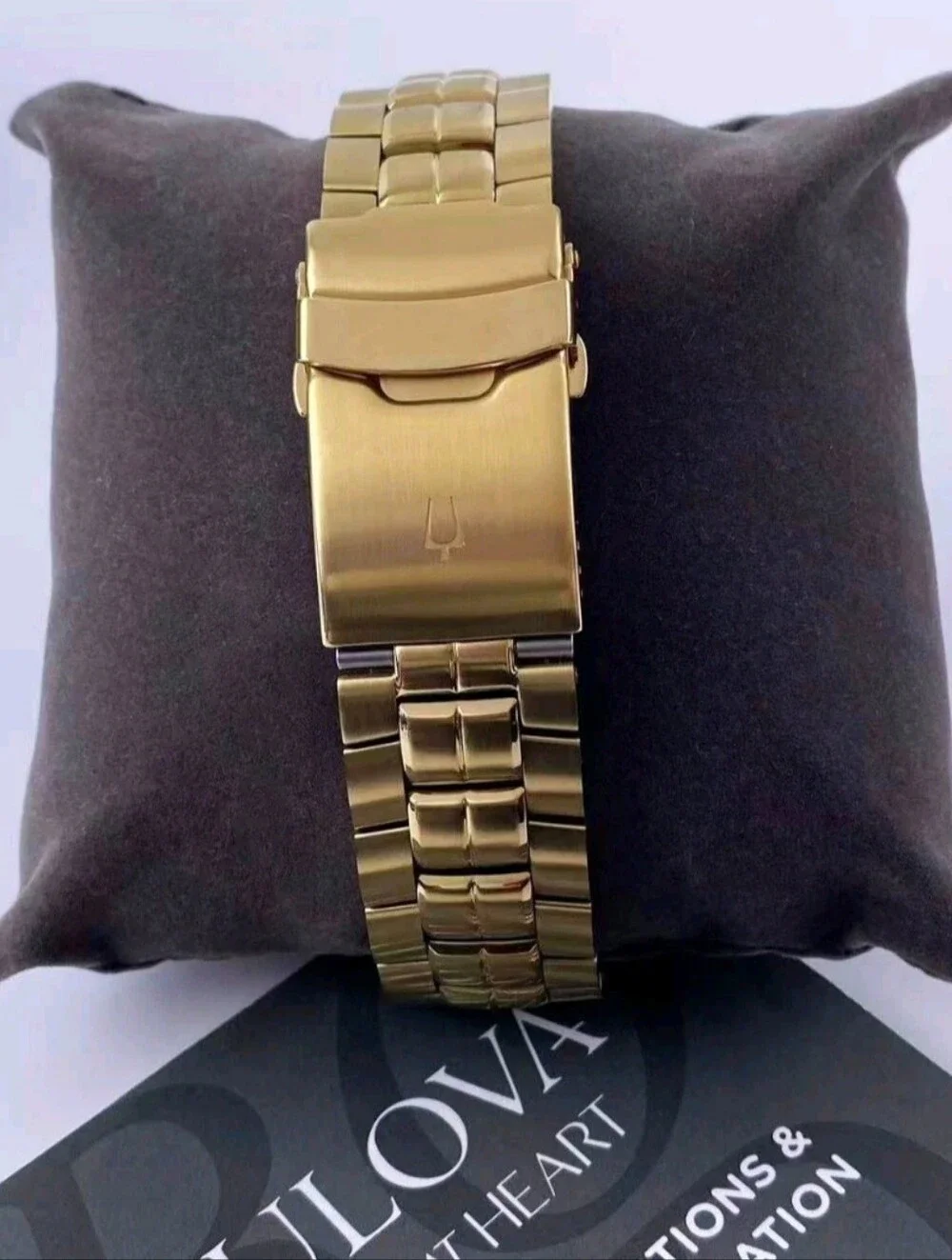 Bulova Marine Star Gold/Black Tone Chronograph Watch 98B406